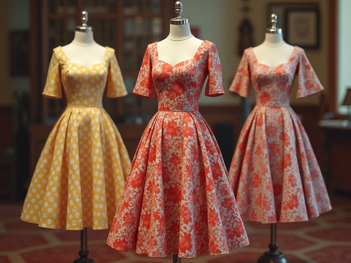 Bell-shaped dresses and skirts, retro fashion revival