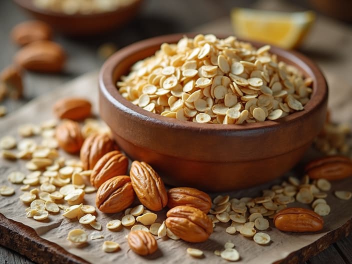 Calming foods for anxiety, such as oatmeal, nuts, and herbal teas