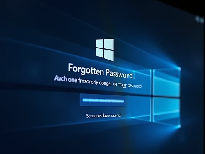 Close-up studio photo of a Windows login screen with a forgotten password prompt