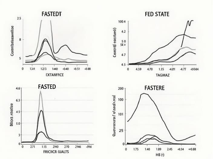 Comparison of fasted vs fed state exercise, with body composition charts