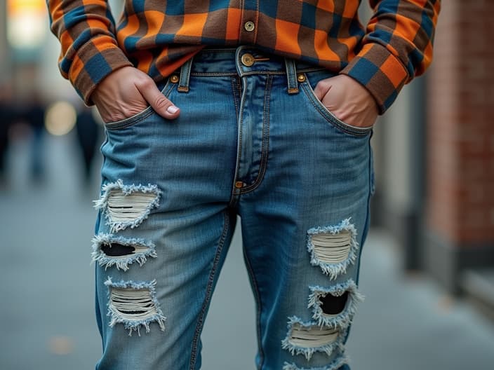 Distressed denim trends, fashion street style