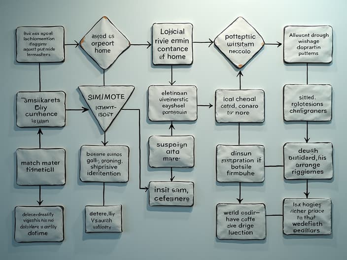 Flowchart or decision tree illustrating logical problem-solving steps