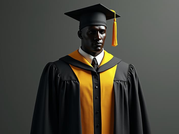 Graduation defense outfit, academic formal wear, university setting