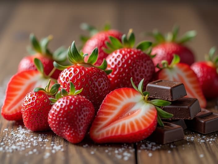 Healthy alternatives to sweets, such as fresh fruits, low-sugar yogurts, and dark chocolate