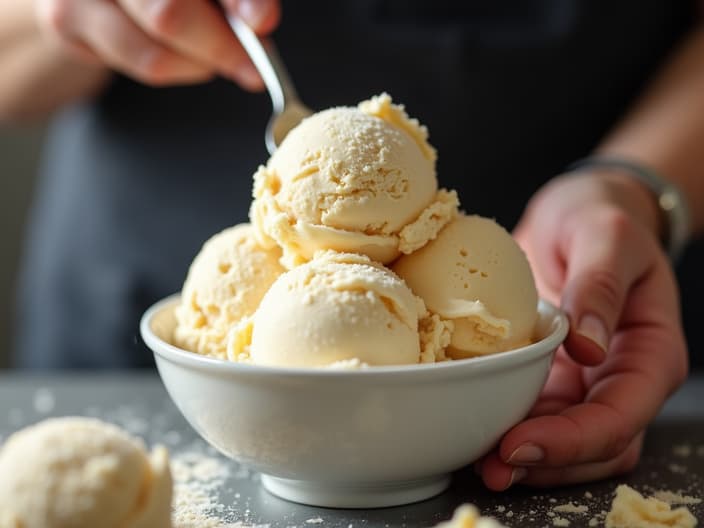 Homemade ice cream being prepared without machine, creative methods shown