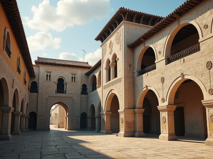 Medieval European architecture with Arabic influences