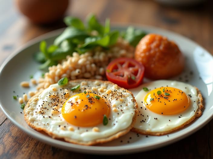 Metabolism-boosting breakfast options, such as eggs, whole grains, and lean proteins