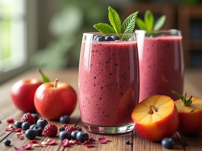 Morning smoothie recipes with a focus on whole fruits, nuts, and seeds