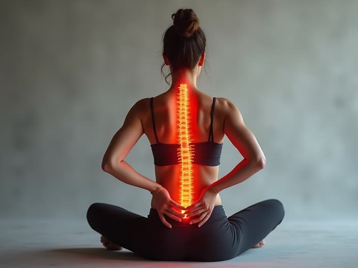 Person doing yoga poses for back pain relief