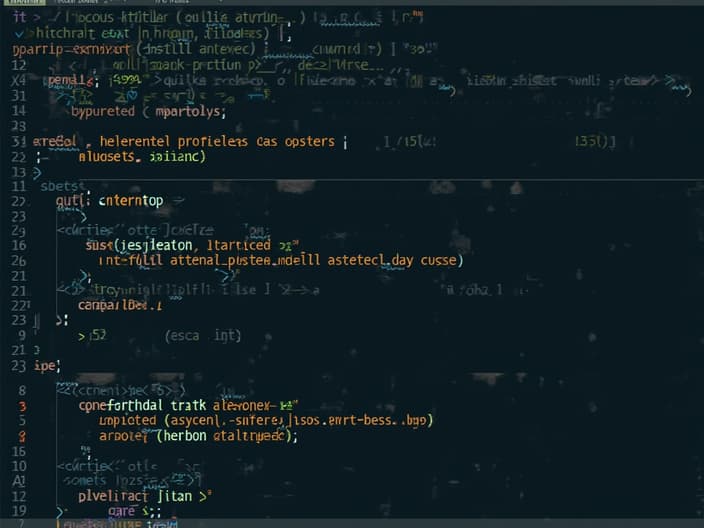 Studio shot of a code profiler showing performance bottlenecks and optimization suggestions