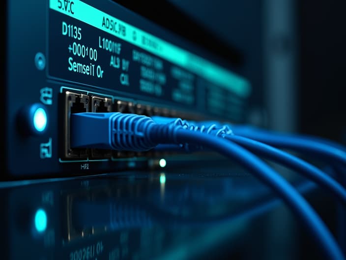 Studio shot of a network troubleshooting tool with connection diagnostics