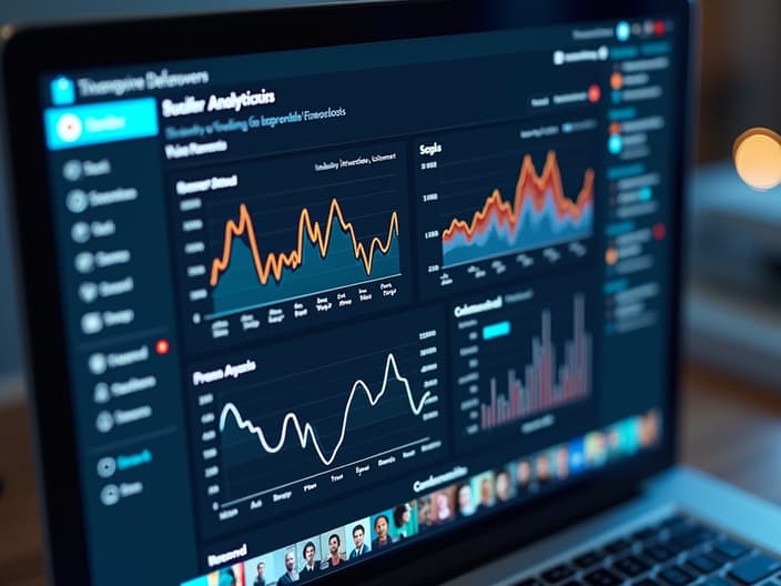 Web analytics dashboard with user behavior data, heat maps and session recordings